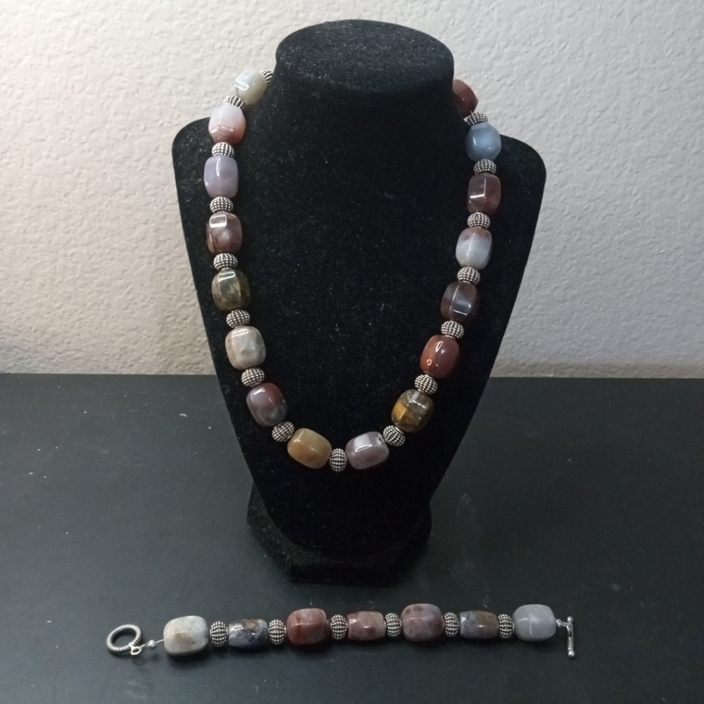 Exquisite Statement Rustic Garnet/Quartz/Opals 8"… - image 3